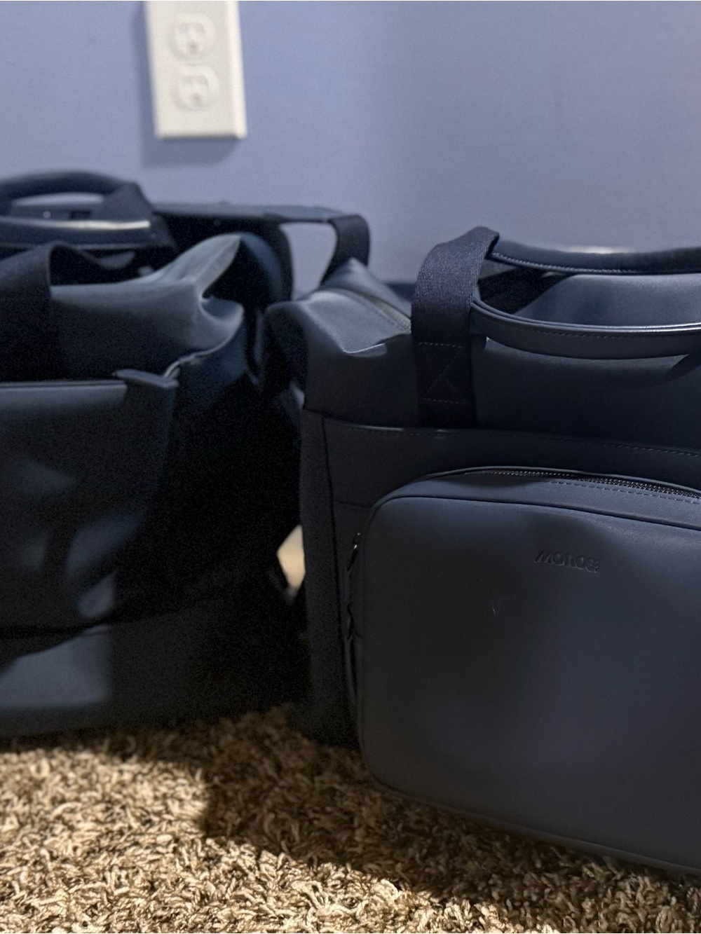 Monos Navy Blue Travel Set - Metro Weekender and Metro Duffel $250 ($540 new)